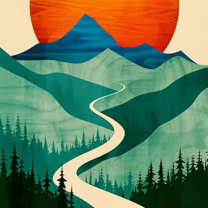 Sunset Over The Mountains Factory Price
