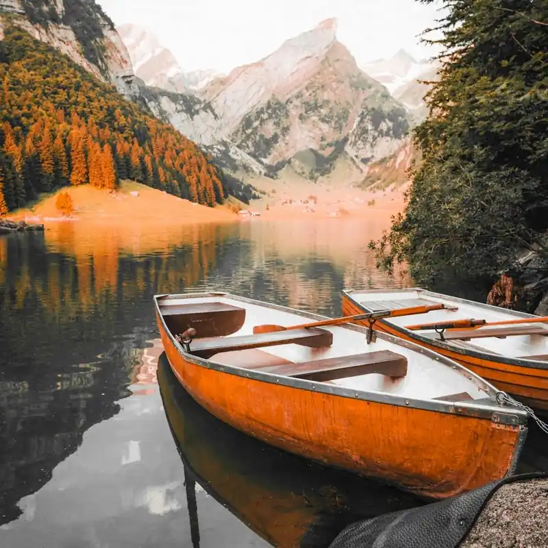 Two Boats On A Lake 1 Same Day Shipping