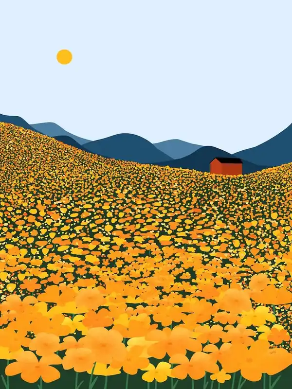 Yellow Poppy Meadow Exclusive