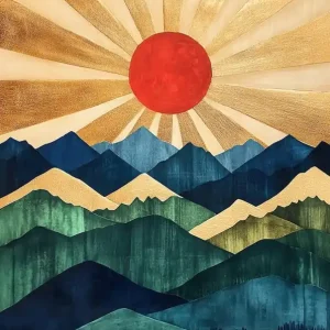 Sunrise Over The Mountains 7 Original