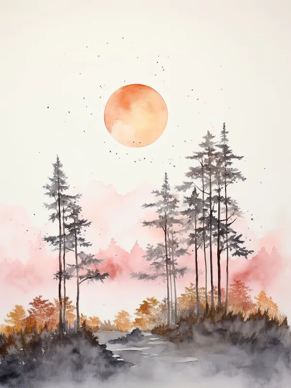 Limited Offer Watercolour Of Whakarewarewa ForestNew Zealand 0