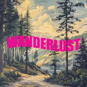 Top Pick Pink Wanderlust Poster Vintage Retro Woods 6