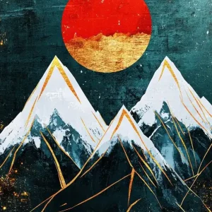 Worldwide Shipping Mountain Range Canvas Print 3