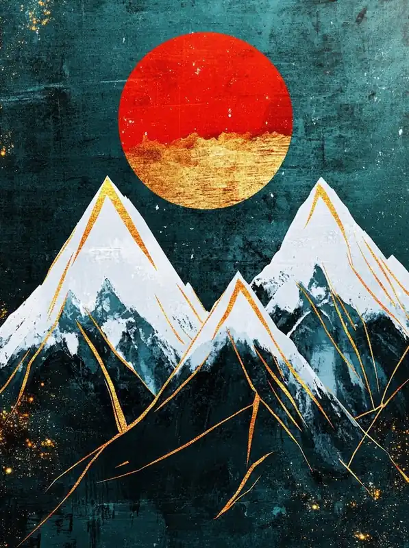 Worldwide Shipping Mountain Range Canvas Print 3