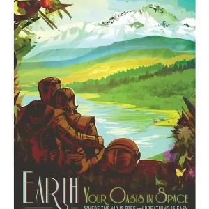 Visit Earth Space Travel Nasa Poster Professional Grade