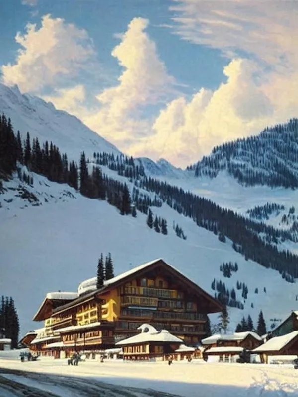 Adelboden, Switzerland Ski Resort Vintage Landscape 1 Skiing Poster Next Day Delivery