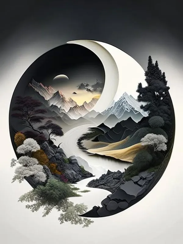 Landscapes 12, Yin and Yang Illustration Editor’s Pick