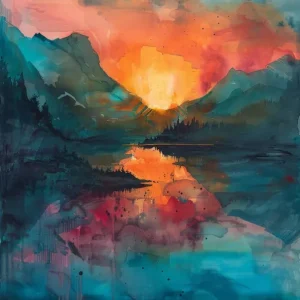 Sunset In The Mountains 51 Affordable