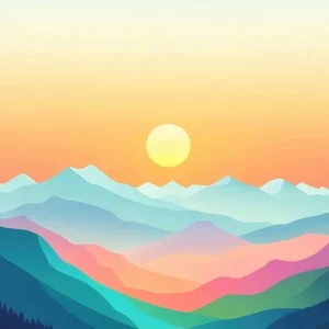 Super Sale Abstract Mountain Landscape 1