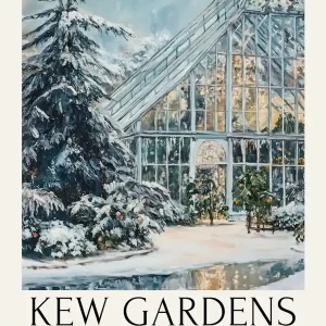 William Morris Prints Kew Gardens Snow Christmas Gift Winter Vintage Handmade