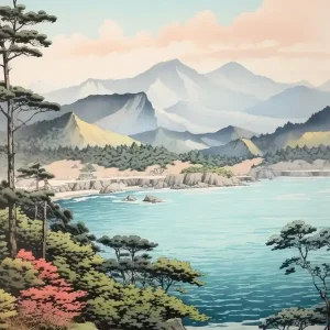 Warranty Included Sado Island In Niigata, Ukiyo E Drawing 4
