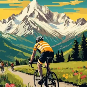 Tour De Mont Blanc France 11 Vintage Travel Illustration Free Shipping