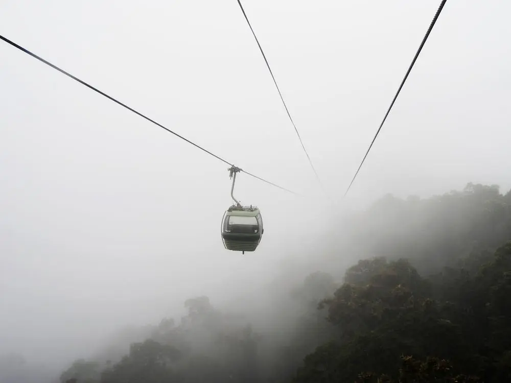 Super Sale Cable Car In Misty Foggy Hazy Weather