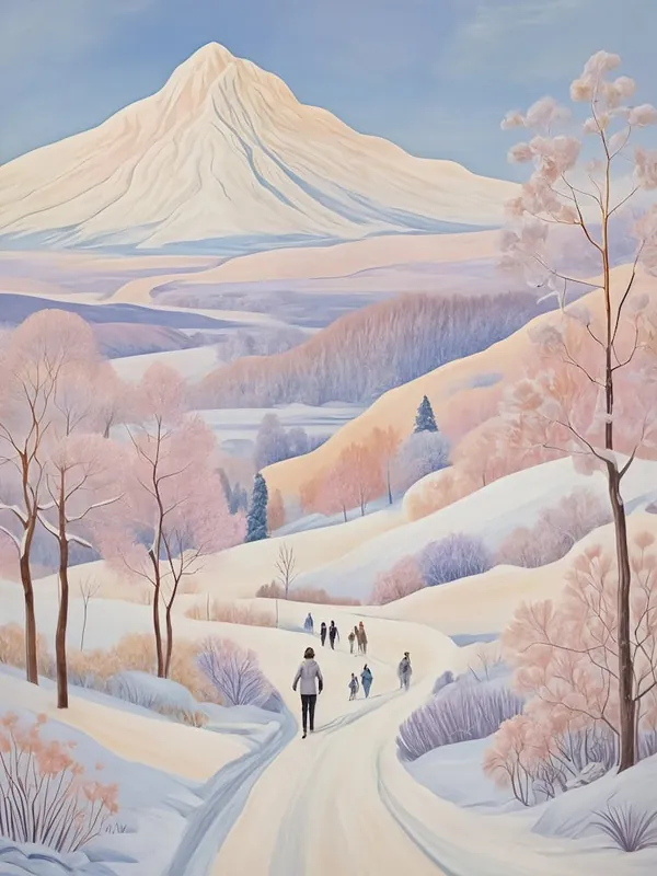 Snowy Stroll To The Mountain Price Drop