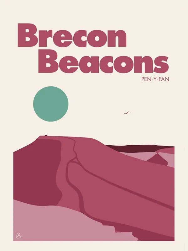 Pen Y Fan, Brecon Beacons (Pink) Authentic