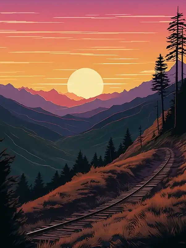 Special Discount Dusky Track New Zealand Vintage Travel Illustration