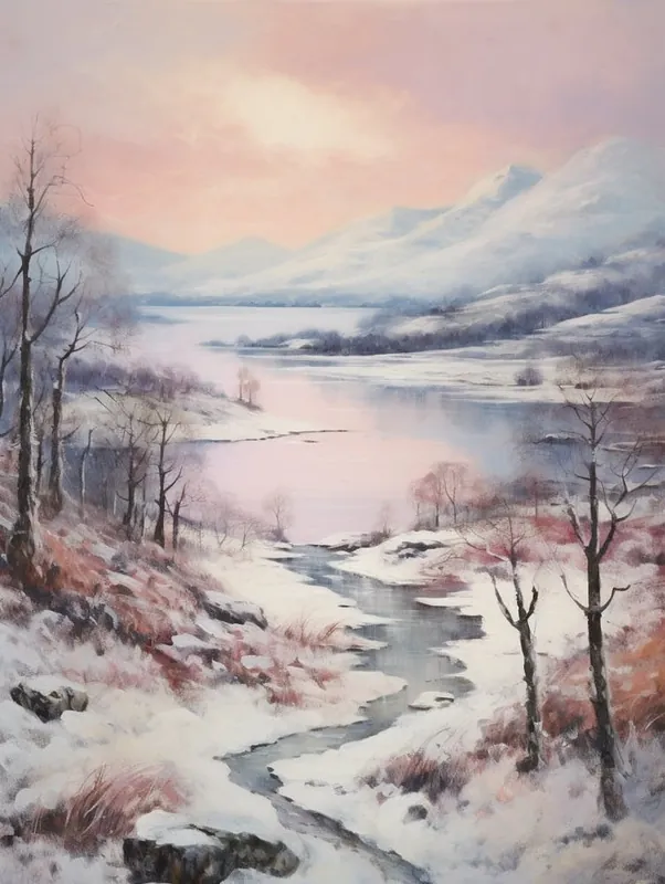 Dreamy Winter Painting Loch Lomond And The Trossach National Park Scotland 2 Editor’s Pick