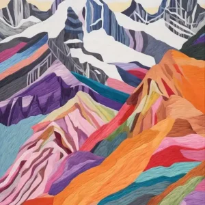 Worldwide Shipping Grossglockn Austria 1 Colourful Mountain Illustration