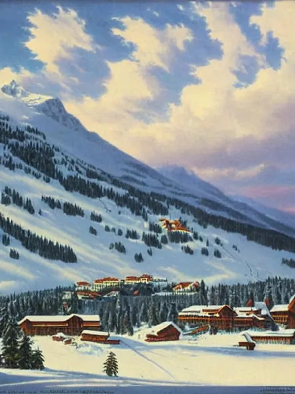 Le Grand Bornand, France Ski Resort Vintage Landscape 2 Skiing Poster Weekend Sale