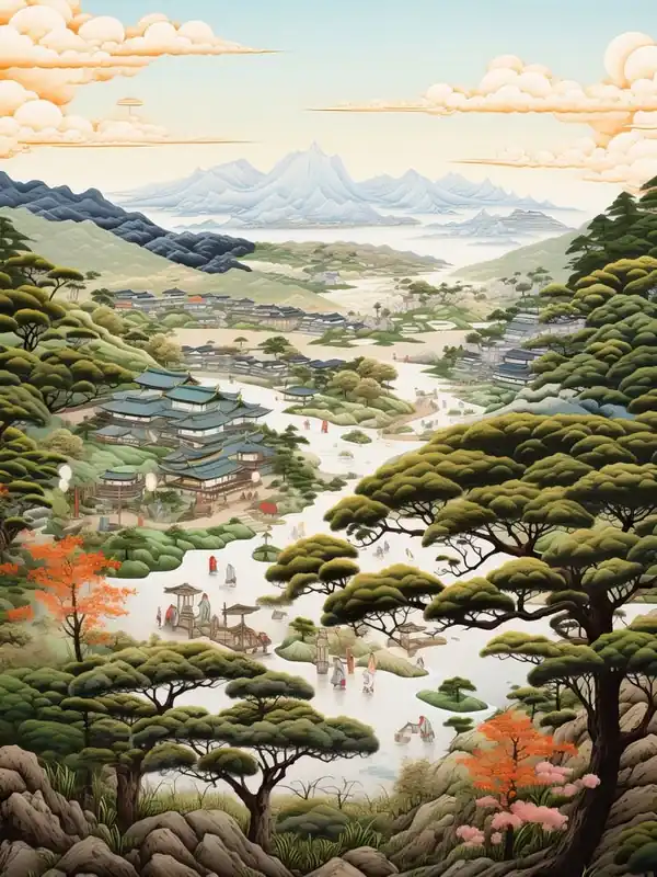 Shikoku Pilgrimage In Shikoku, Ukiyo E Drawing 3 Price Drop