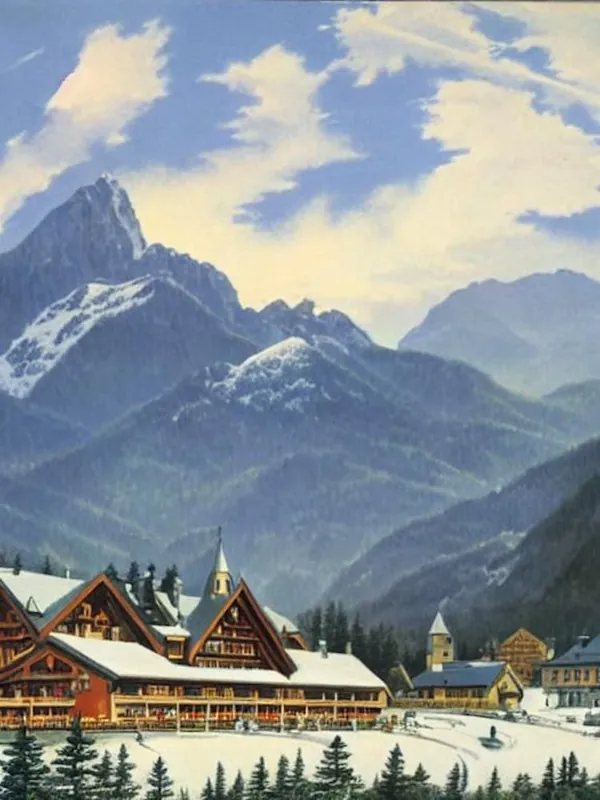 Garmisch Partenkirchen, Germany Ski Resort Vintage Landscape 2 Skiing Poster Weekend Sale
