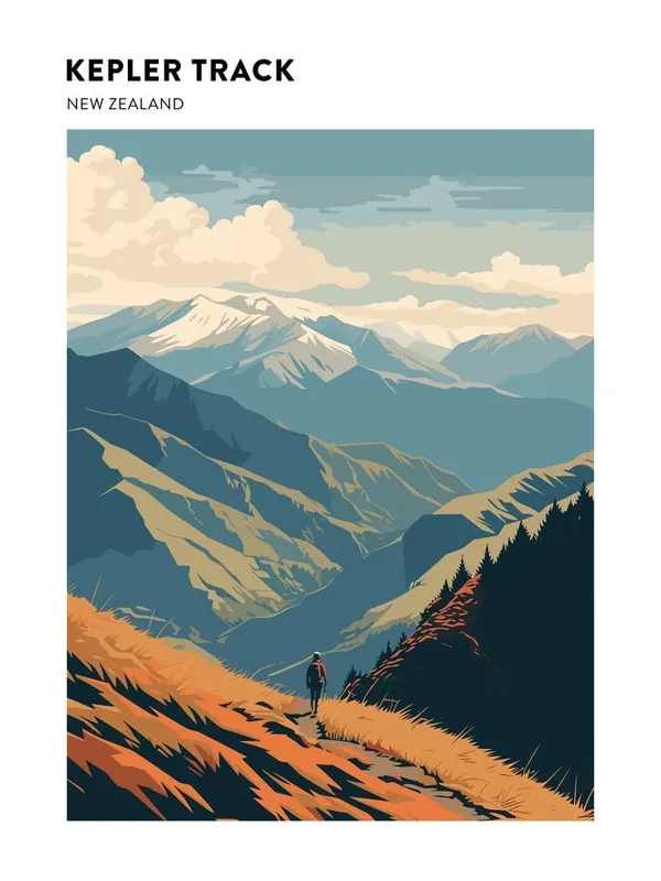 Don’t Miss Out Kepler Track New Zealand 4 Hiking Trail Landscape Poster