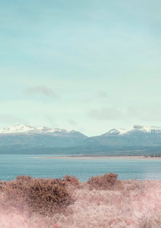 Pastel Landscape And Snowy Mountains Budget
