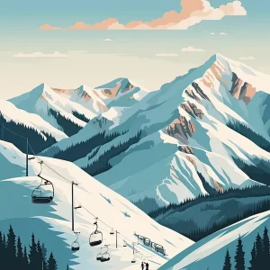 Telluride Ski ResortColorado, Usa, Ski Resort Illustration 0 Simple Style Fresh Stock