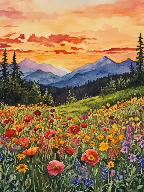New Arrival Wildflowers At Sunset 4