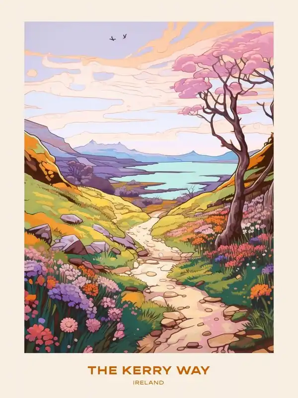 Buy Online The Kerry Way Ireland Hike Poster