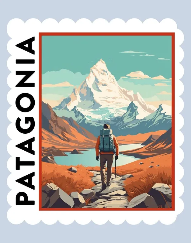 No Minimum Order Patagonia 4 Travel Stamp Poster