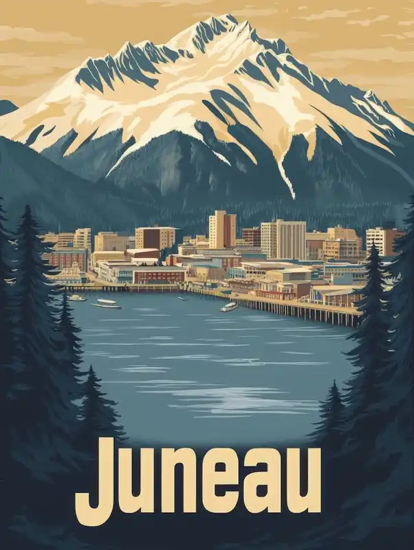 Aihrgdesign A Vintage Travel Poster Of Juneau Featuring The S 056d5b92 23cf 4b77 B0bf Bc53aaec4971 1 Clearance