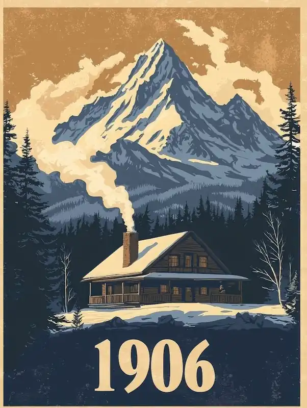 Last Chance Aihrgdesign A Vintage Travel Poster Of A Cozy Mountain Lodge 1