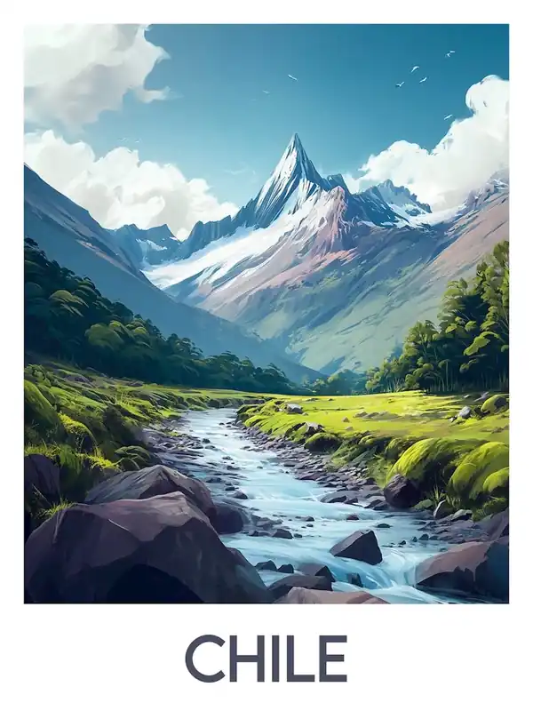 Brand New Affiche de voyage Chile 2