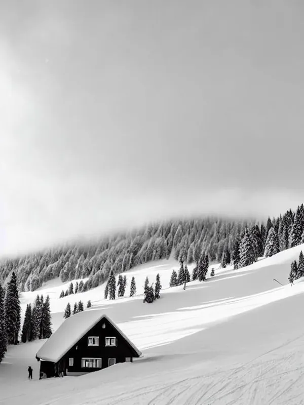 Warranty Included Kitzsteinhorn, Austria Black And White Skiing Poster