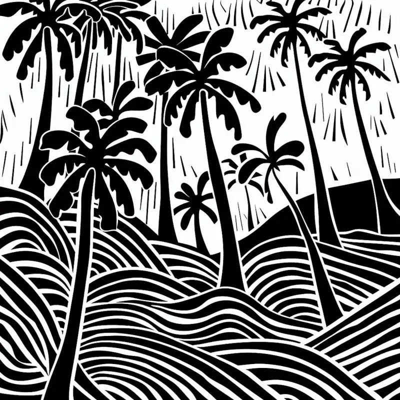 Reduced Price Palm Trees On The Beach