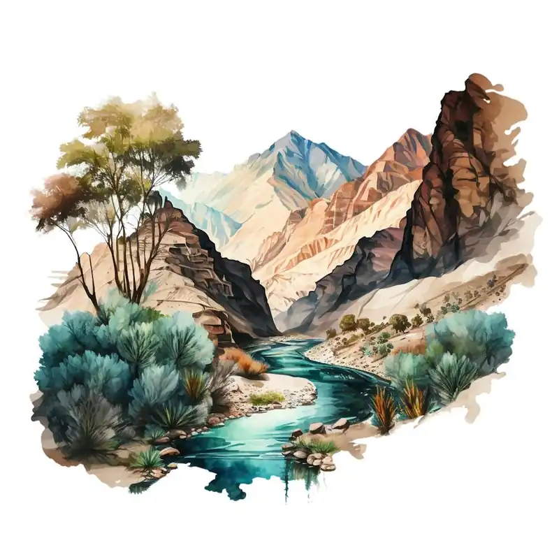 Best Price Watercolor Of A River 9