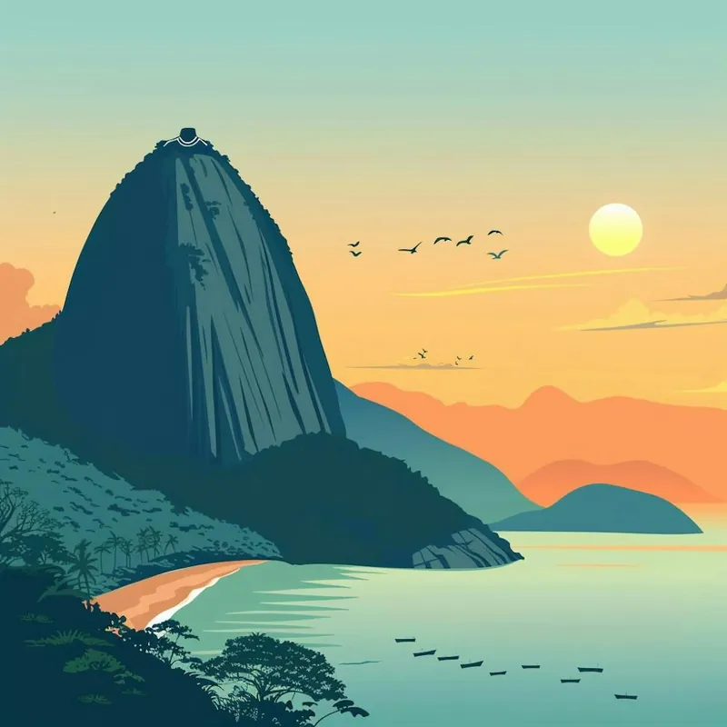 A Sugarloaf Mountain In Rio De Janeiro Vector De 1719996445 2 Trusted Brand