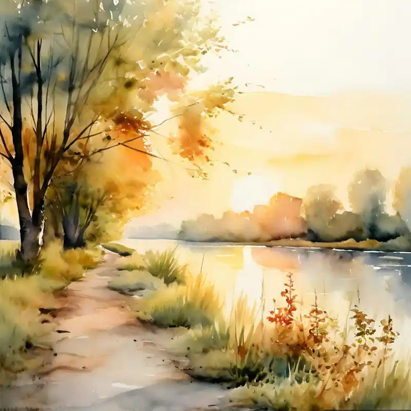 Watercolor Of A River 1 Limited Time