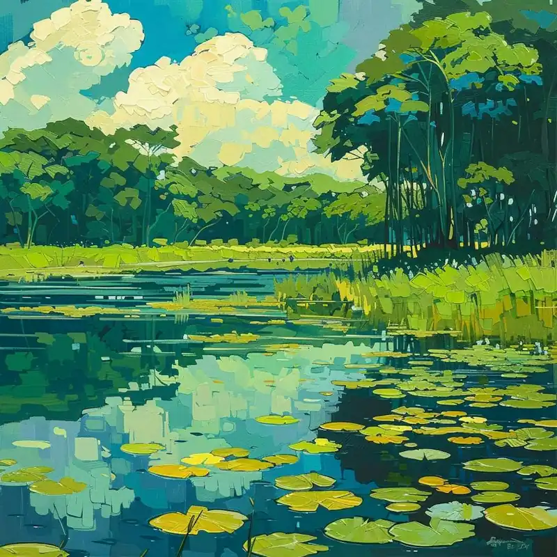 Next Day Delivery A Pantanal In Brazil Oil Painting Illustration 1720366689 3