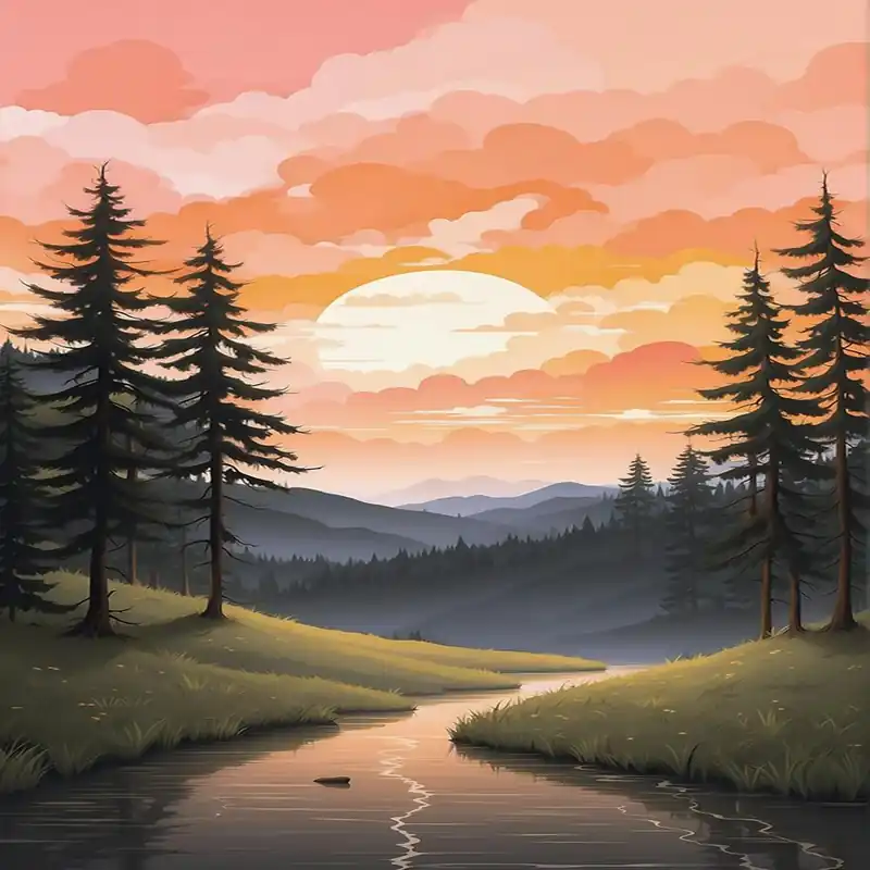 Sunset In The Mountains Sale