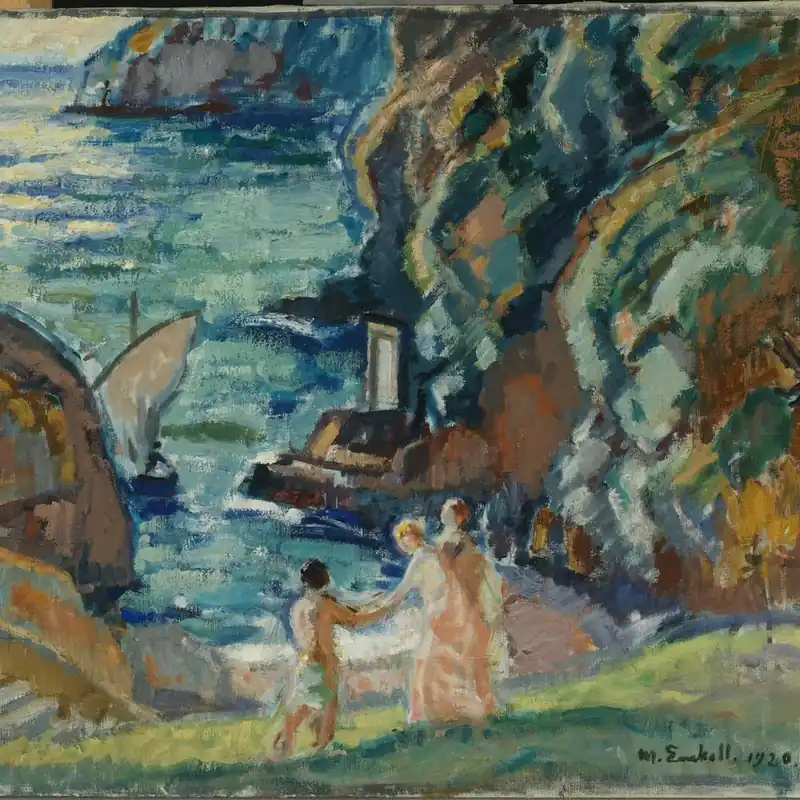 Flash Sale Rocky Shore In The Sun, Porto Fino, 1920, By Magnus Enckell