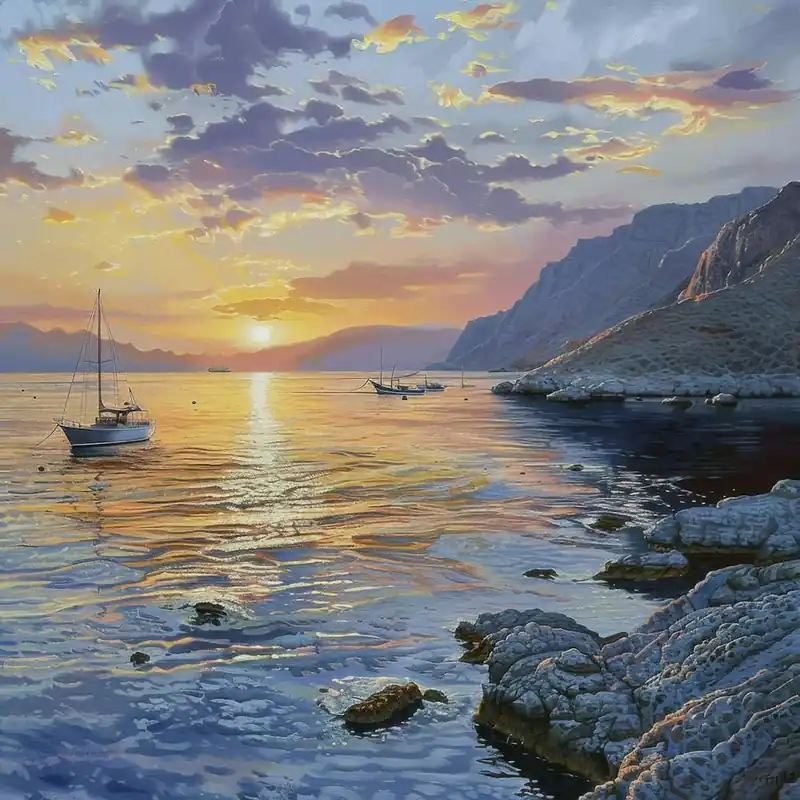 Sunset At The Bay Oman Must Have
