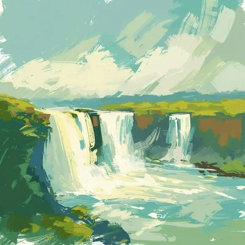 Waterfall Painting Free Returns