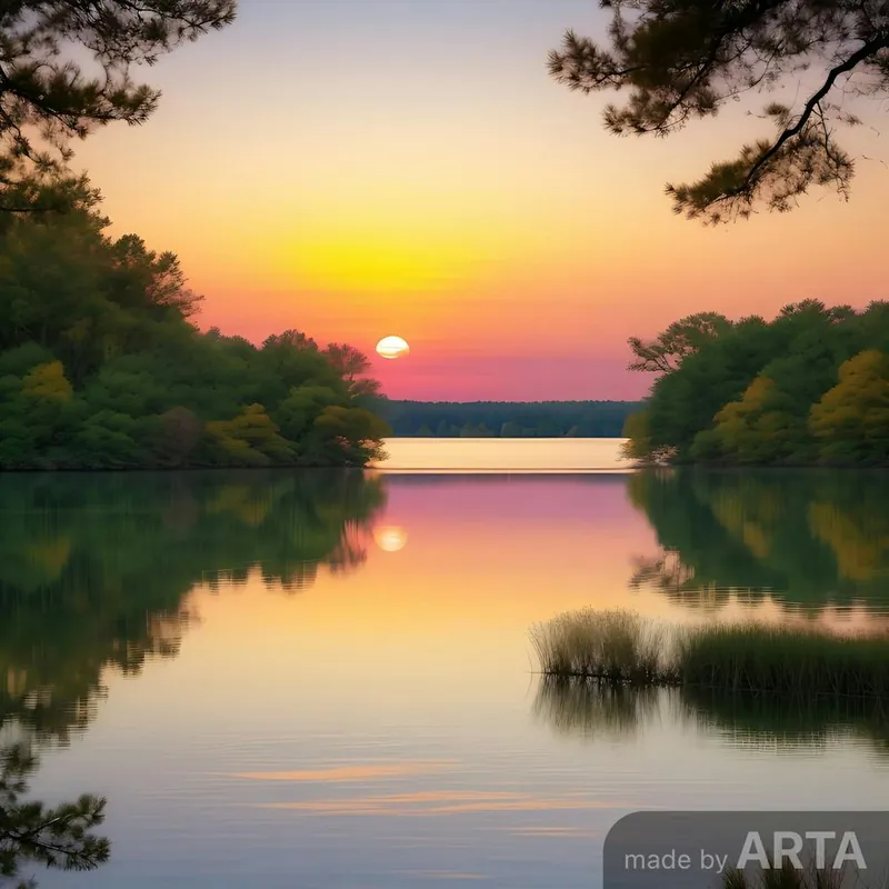 Sunset Over Lake Trusted Brand