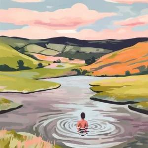 Wild Swimming At Malham Tarn Yorkshire 2 Free Delivery