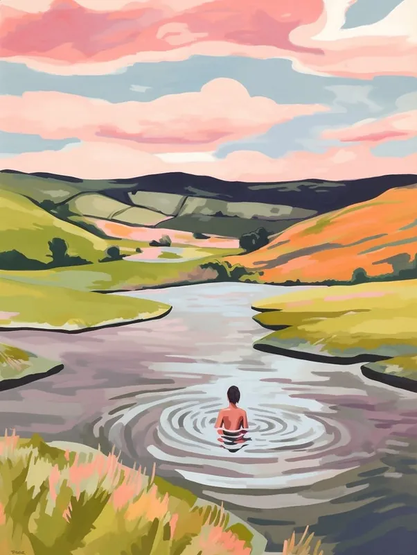 Wild Swimming At Malham Tarn Yorkshire 2 Free Delivery