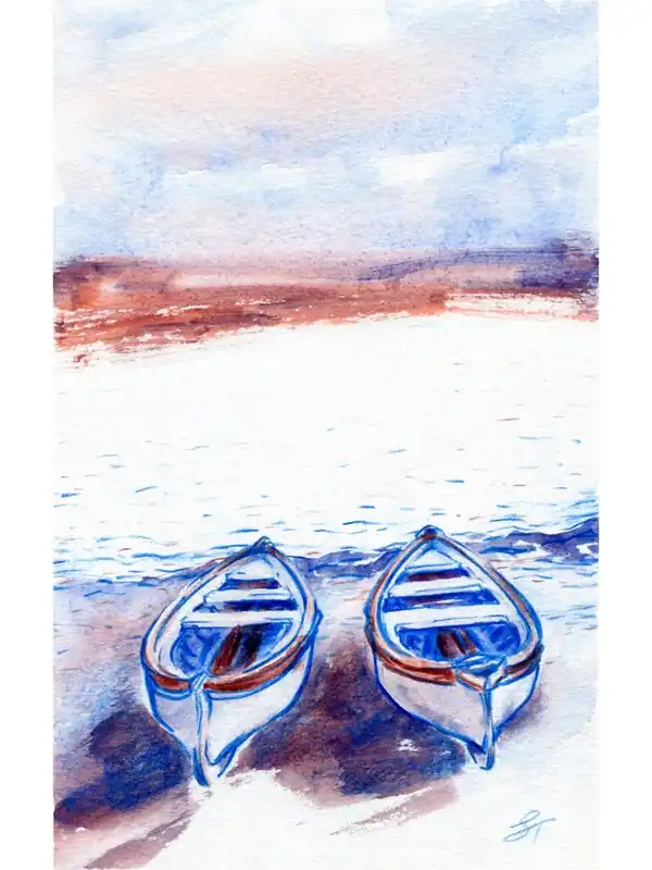 Two Boats On The Beach Instant Buy