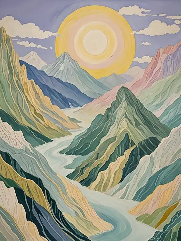 Clearance River In The Mountains