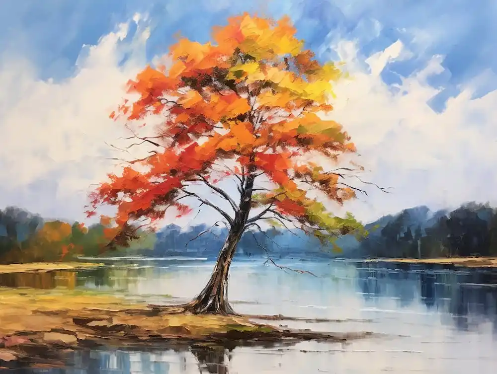 Free Shipping Autumn Tree